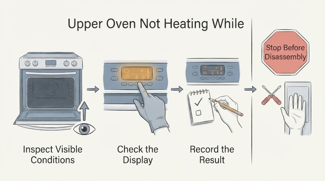 Upper Oven Not Heating While