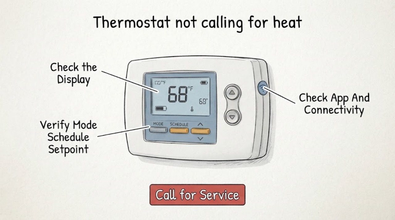 Thermostat not calling for heat