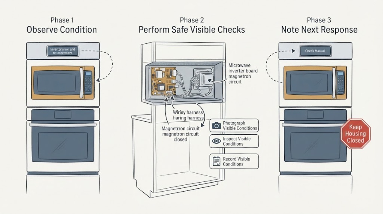Inverter error and no microwave