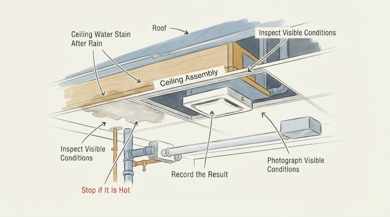 Ceiling Water Stain After Rain