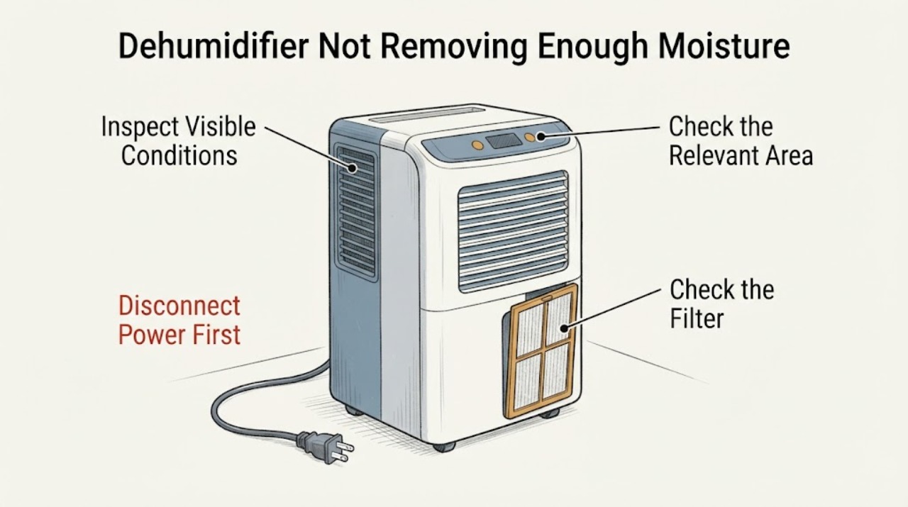 Dehumidifier Not Removing Enough Moisture