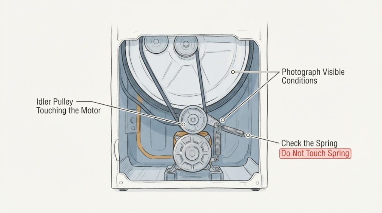 Idler Pulley Touching the Motor