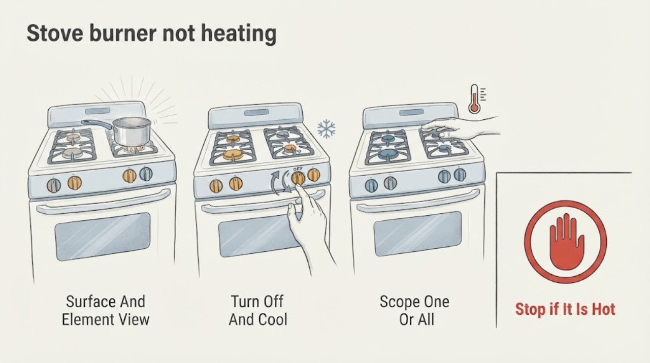 Stove burner not heating