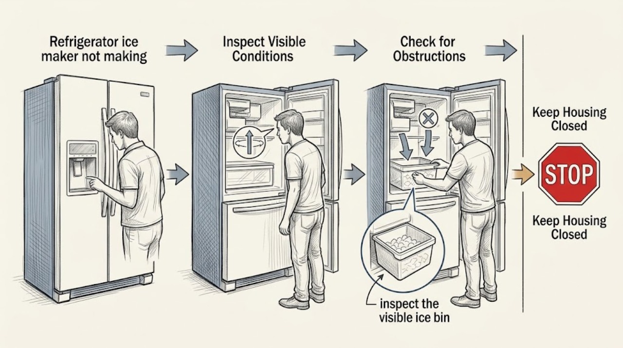 Refrigerator ice maker not making