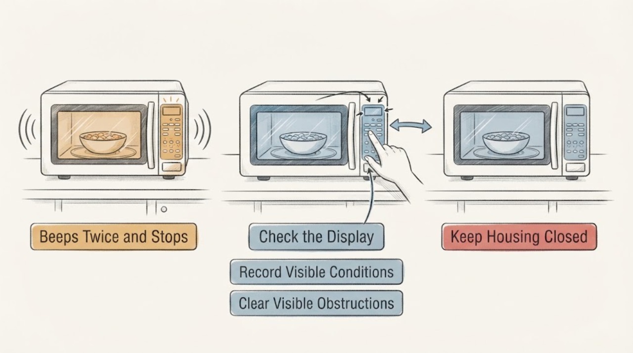 Beeps Twice and Stops