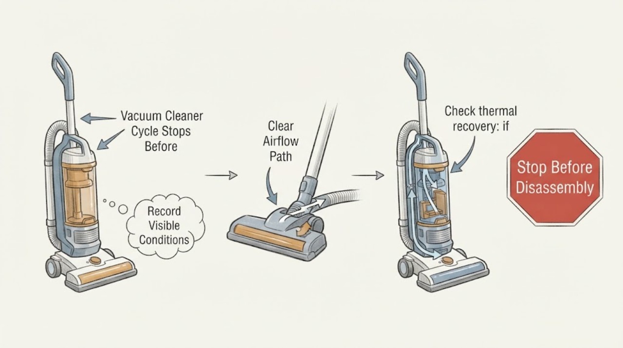 Vacuum Cleaner Cycle Stops Before