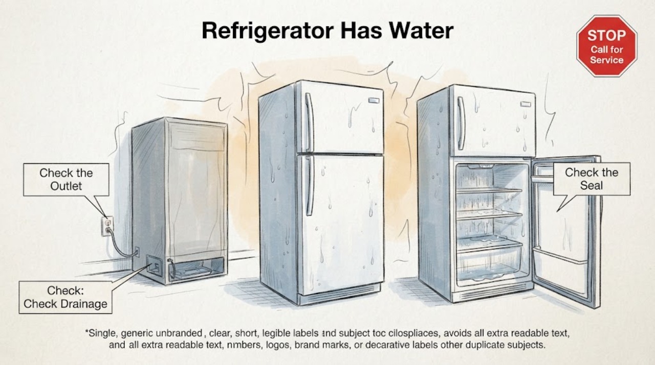 Refrigerator Has Water