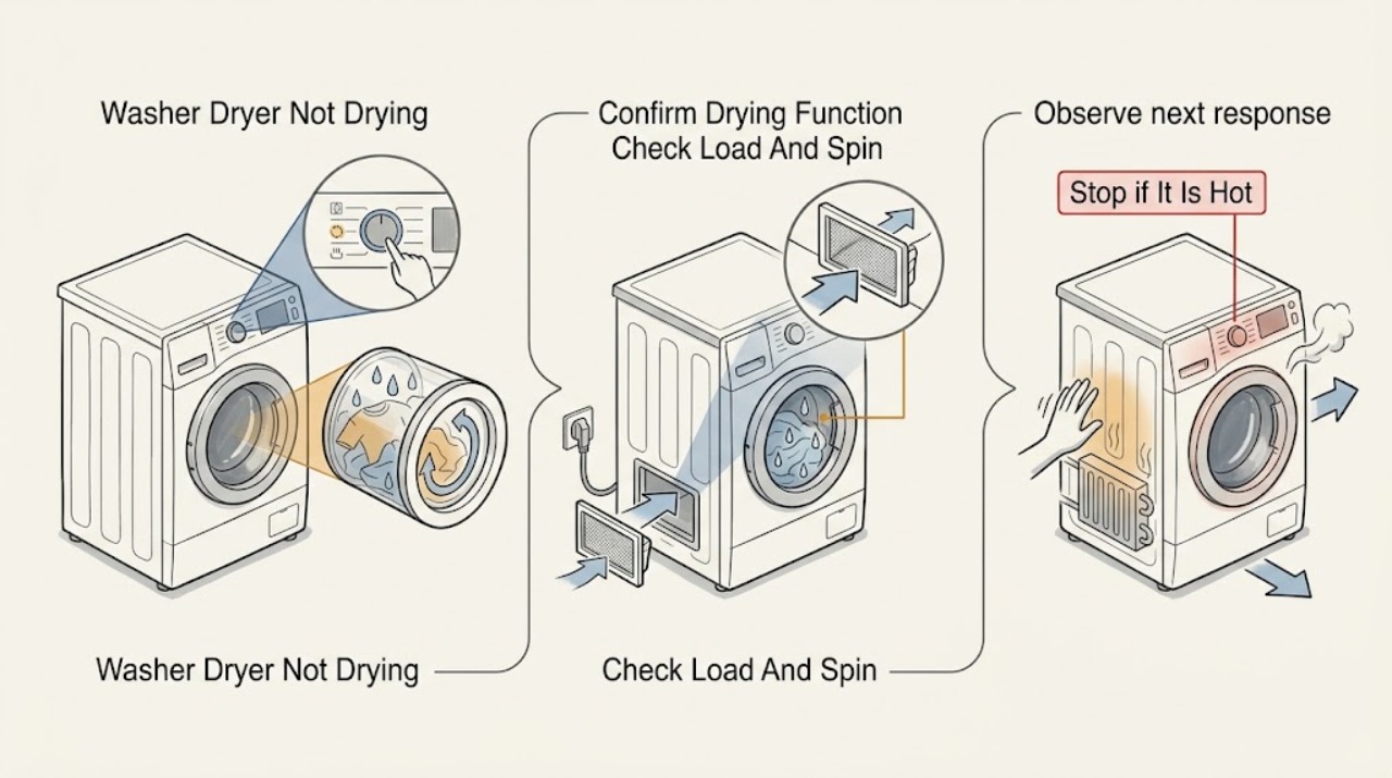 Washer Dryer Not Drying