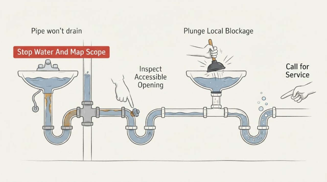 Pipe won't drain