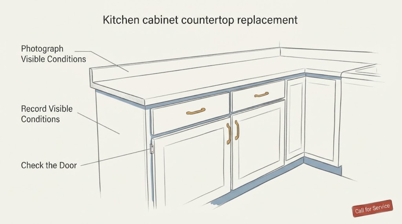 Kitchen cabinet countertop replacement