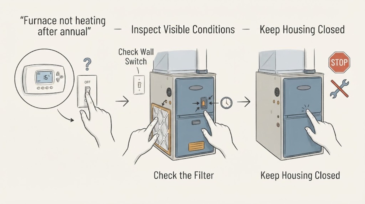 Furnace not heating after annual