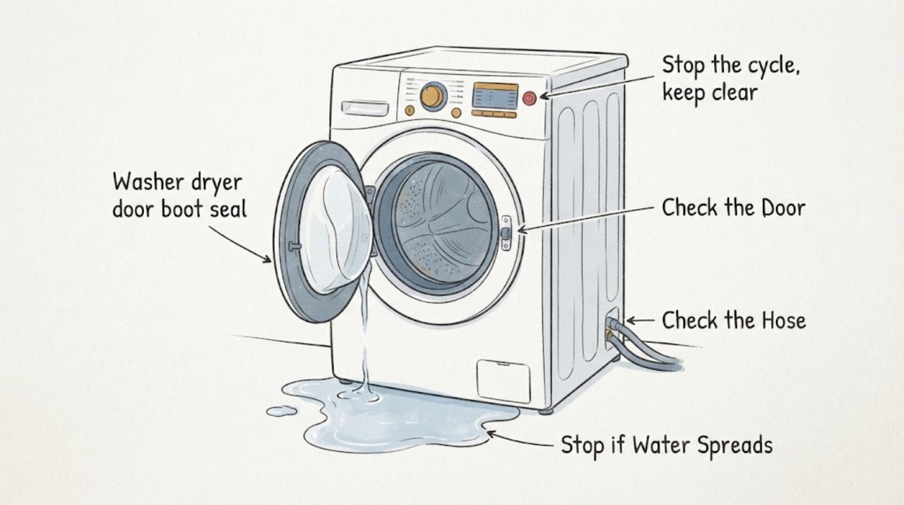 Washer dryer door boot seal