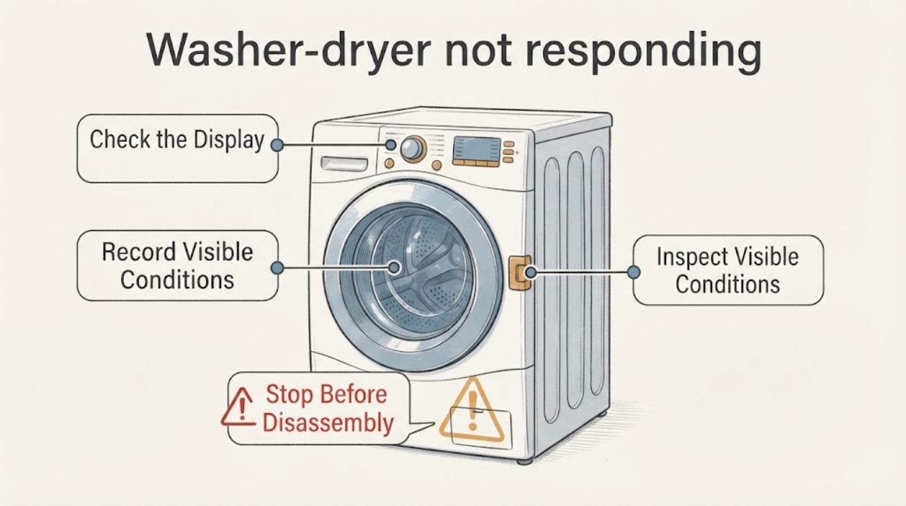 Washer-dryer not responding