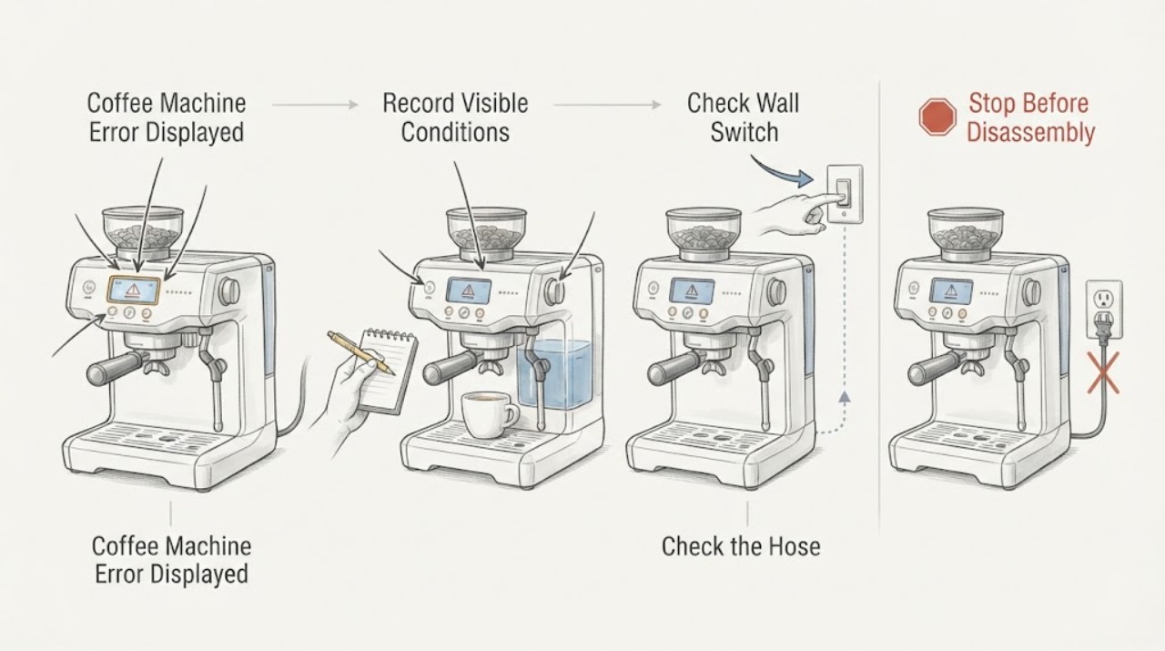 Coffee Machine Error Displayed