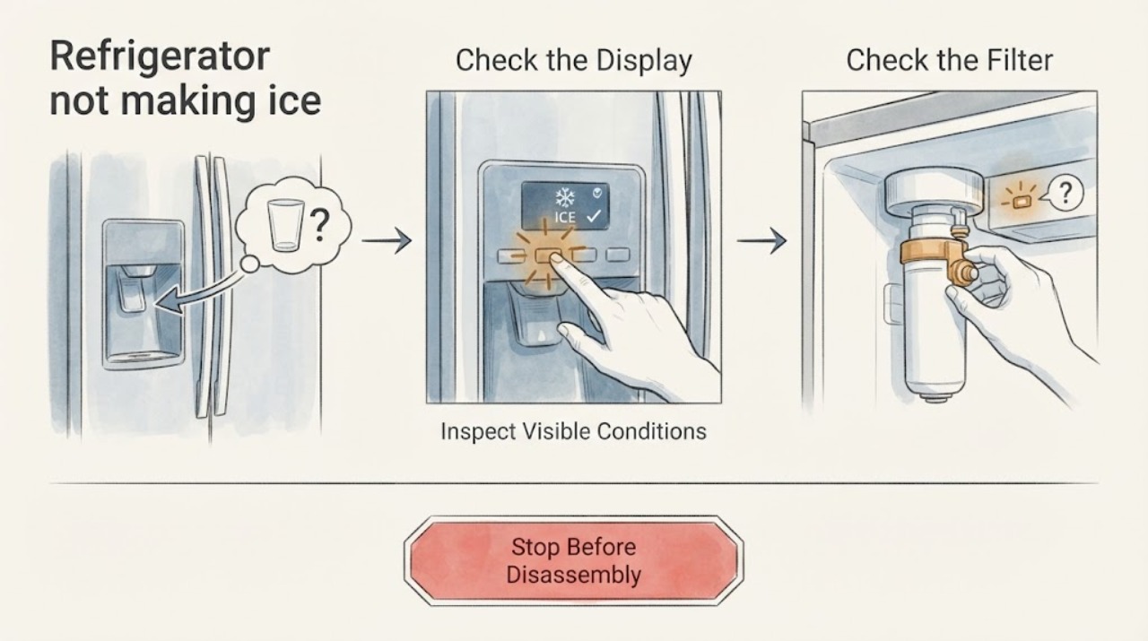Refrigerator not making ice