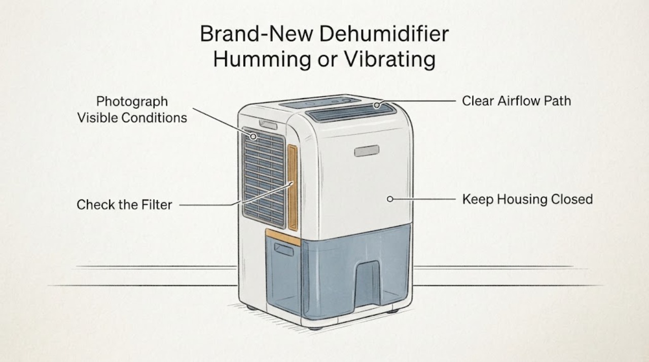 Brand-New Dehumidifier Humming or Vibrating