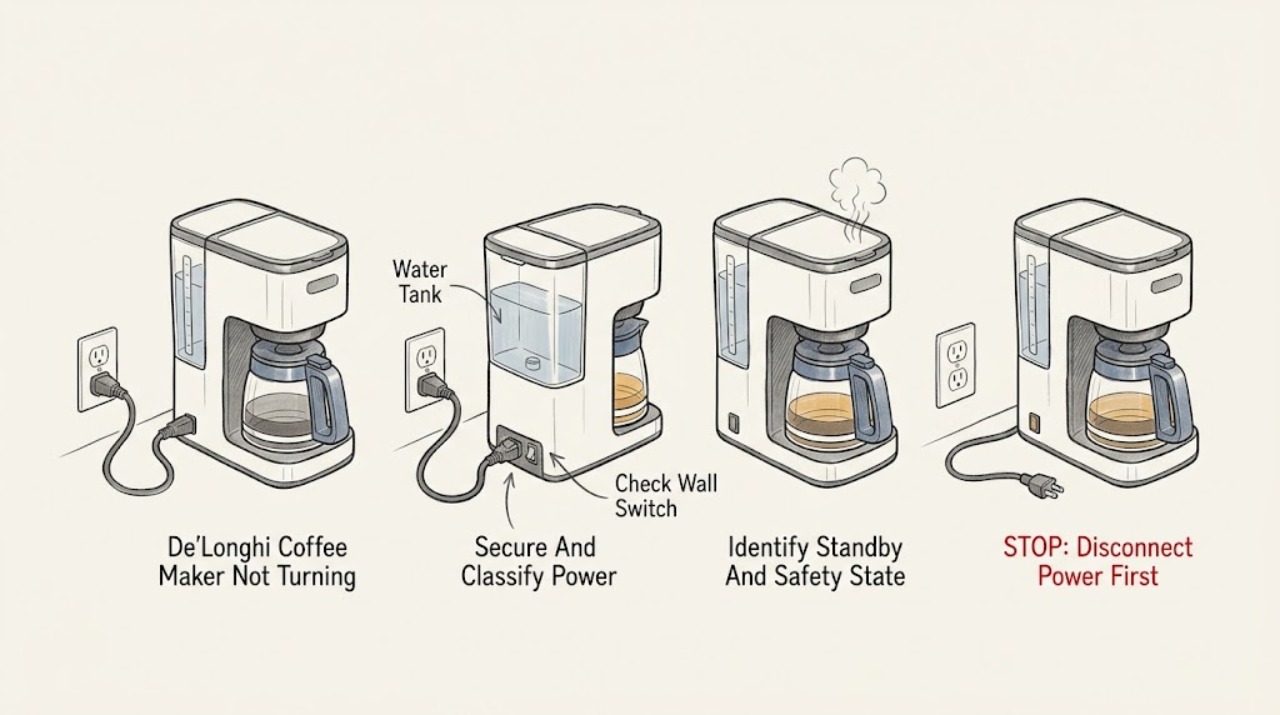 De'Longhi Coffee Maker Not Turning