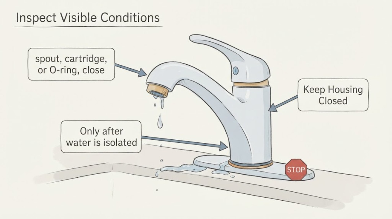 Faucet o ring dripping