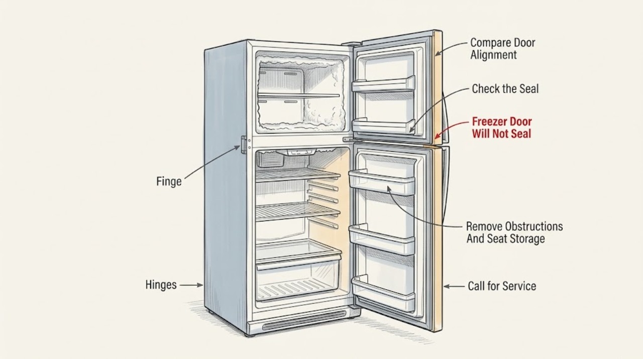 Freezer Door Will Not Seal