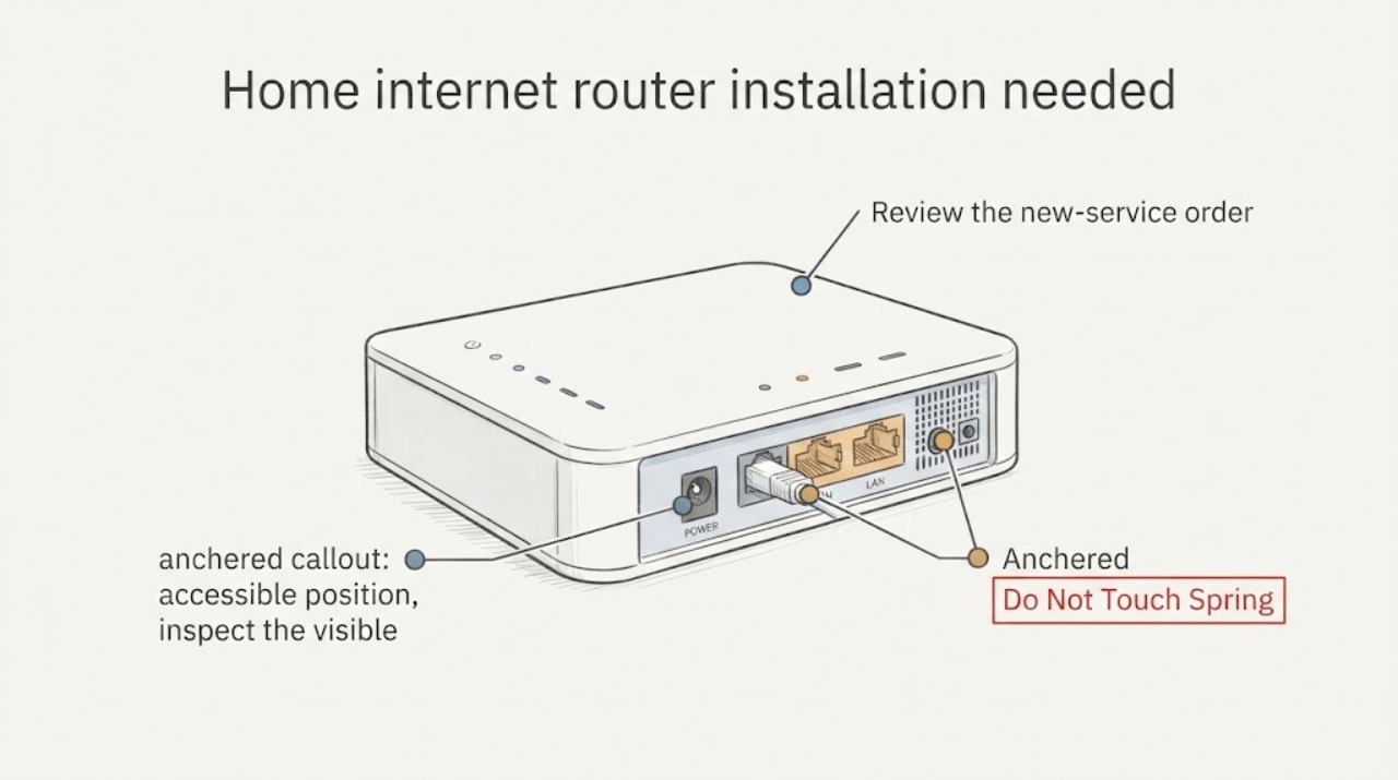 Home internet router installation needed