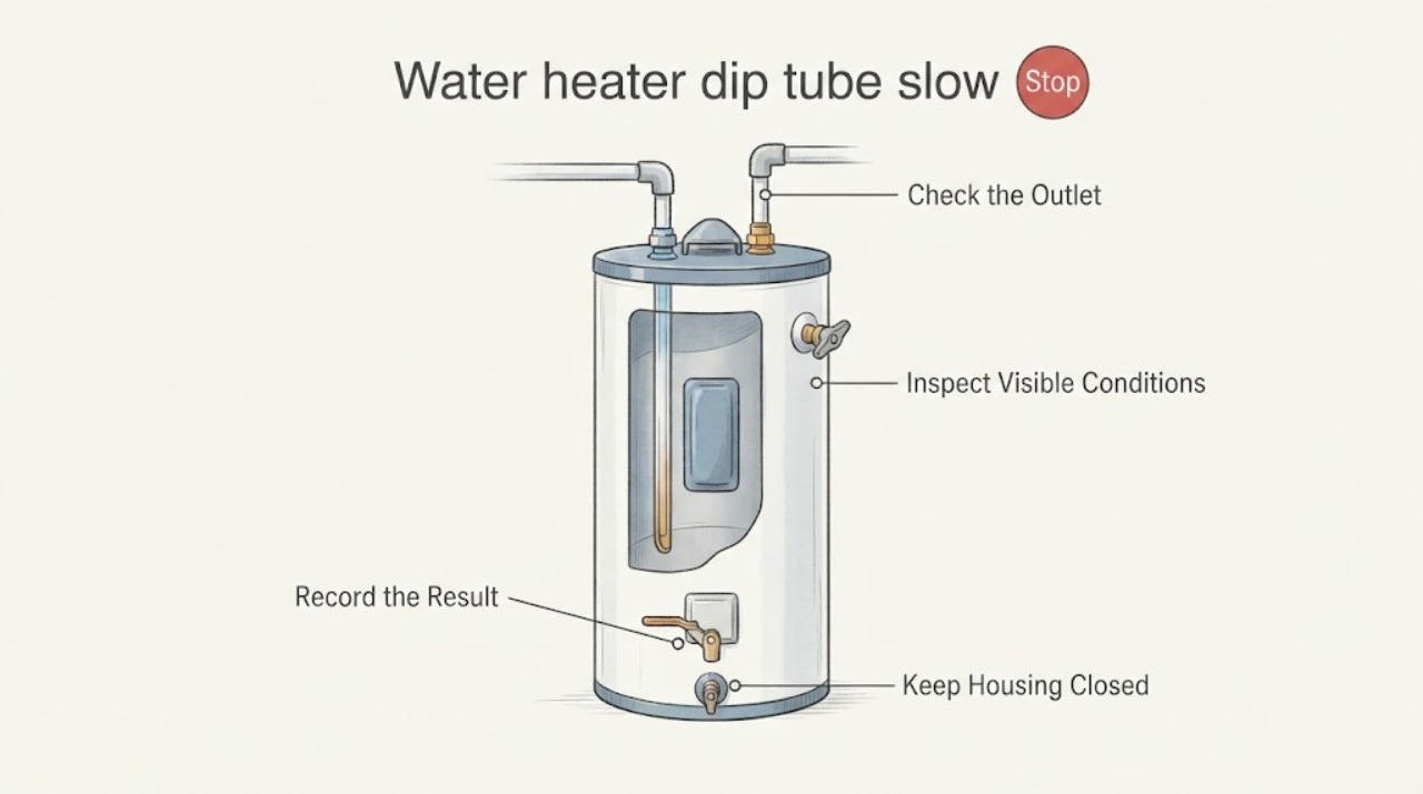 Water heater dip tube slow