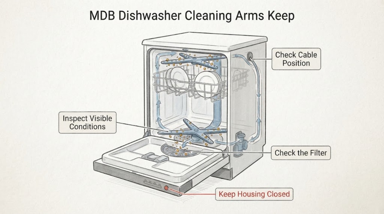 MDB Dishwasher Cleaning Arms Keep