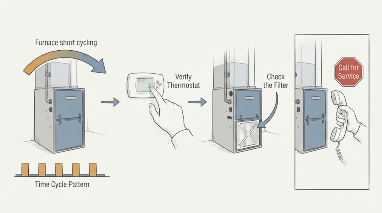 Furnace short cycling