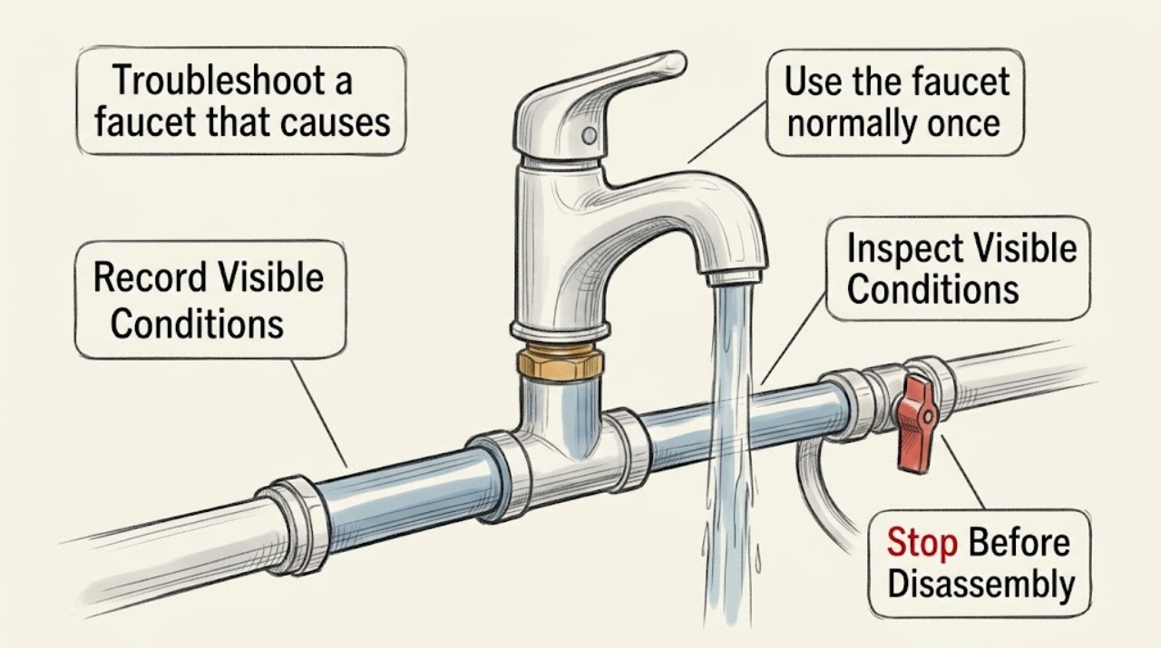 Troubleshoot a faucet that causes