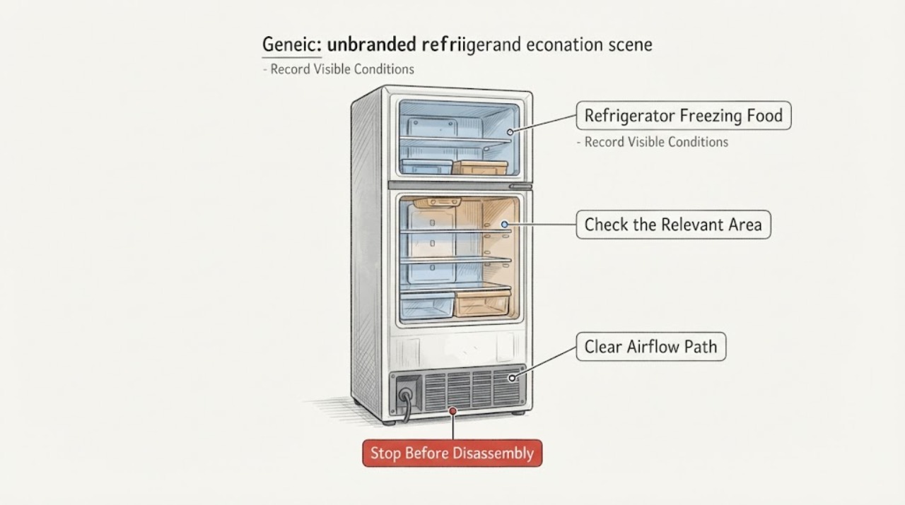 Refrigerator Freezing Food