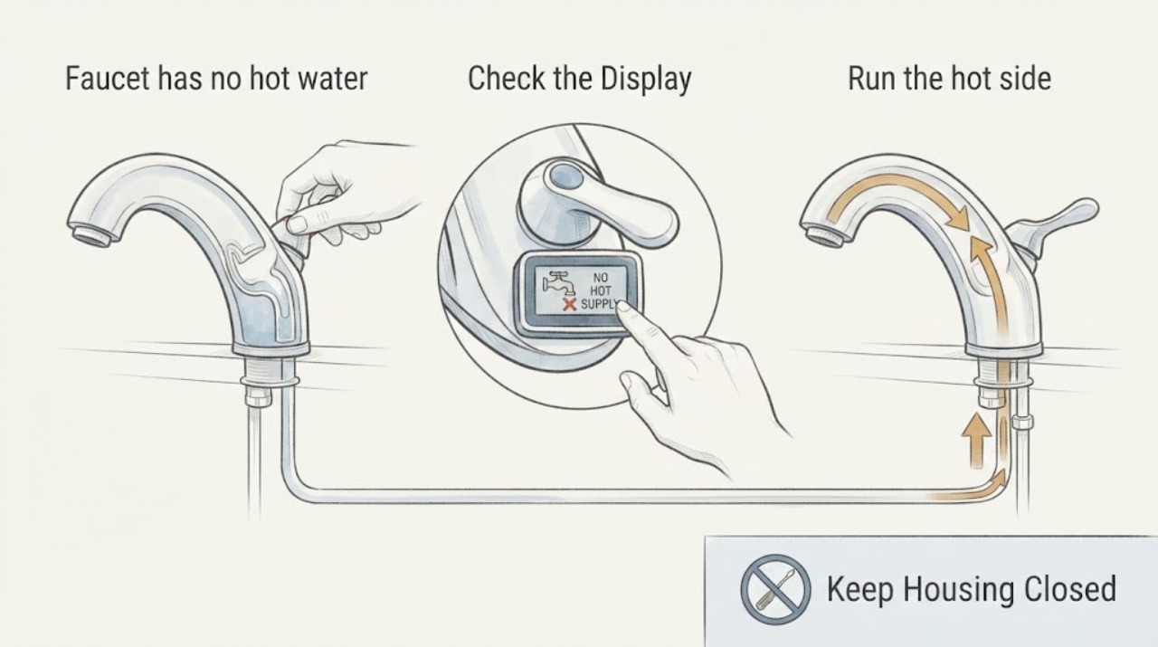 Faucet has no hot water