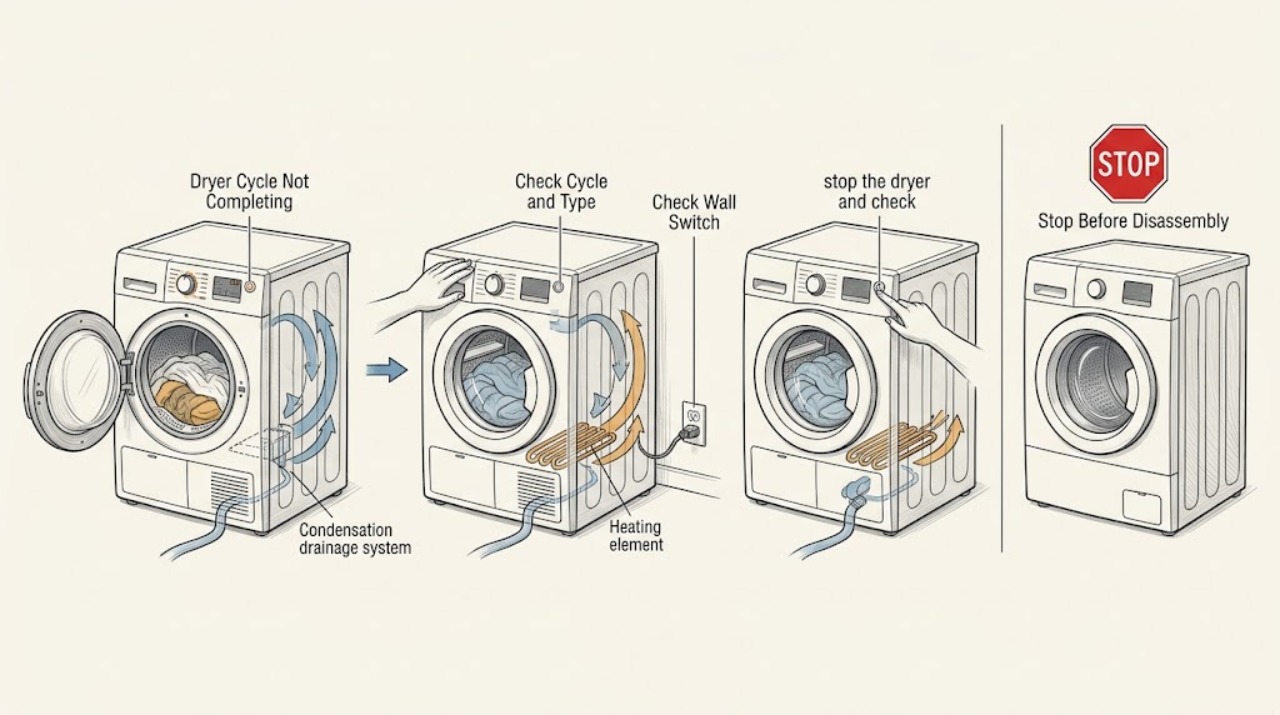 Dryer Cycle Not Completing