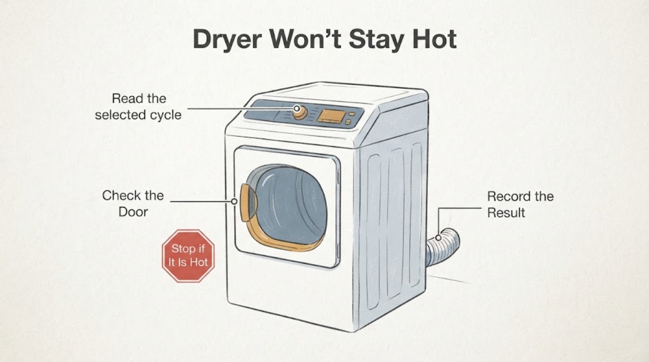 Dryer Won't Stay Hot