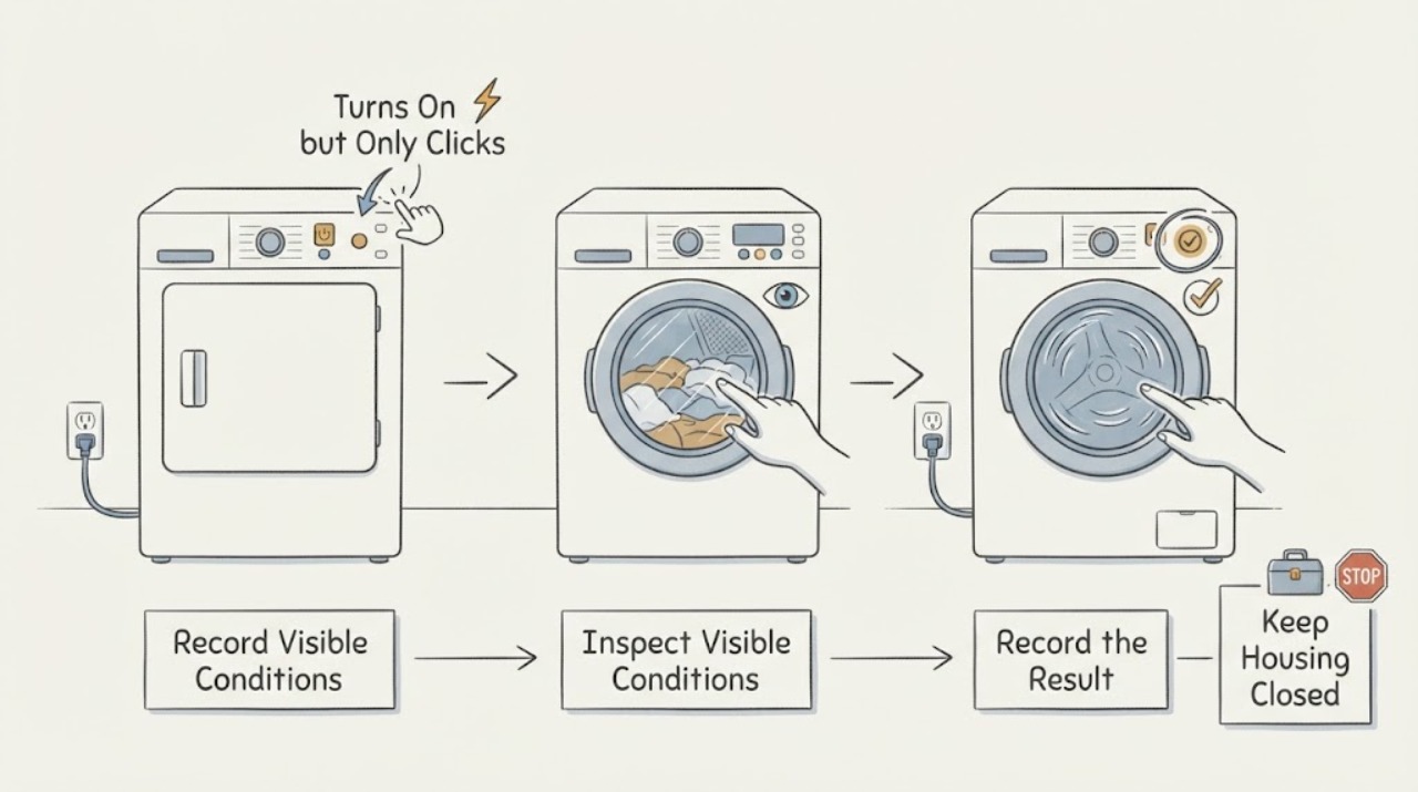 Turns On but Only Clicks