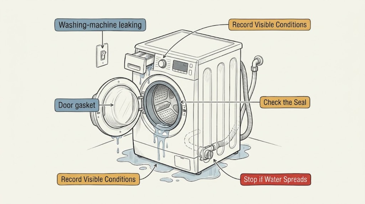 Washing-machine leaking