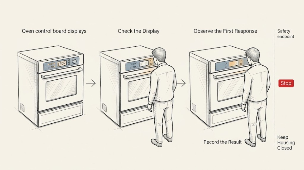 Oven control board displays