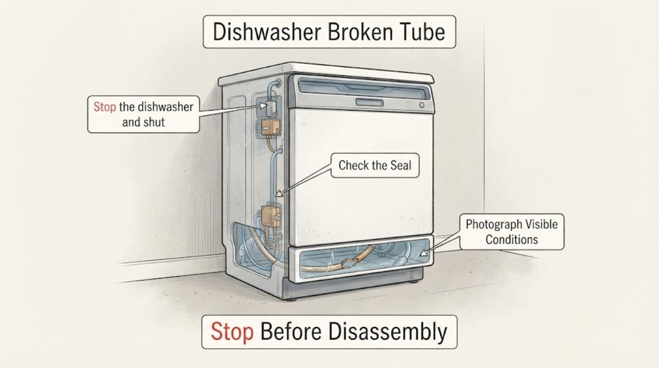 Dishwasher Broken Tube