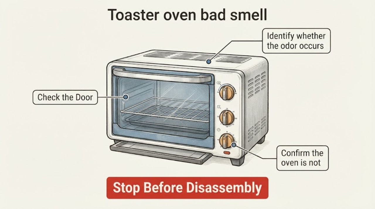 Toaster oven bad smell