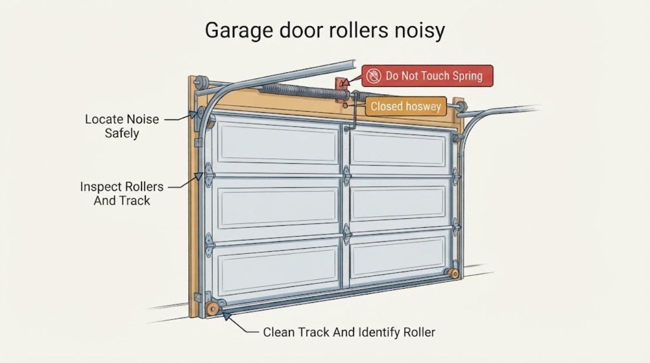 Garage door rollers noisy