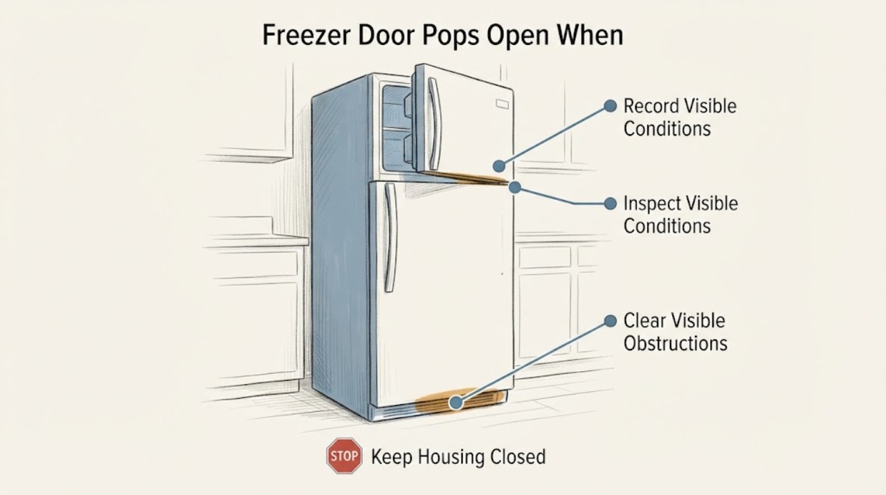 Freezer Door Pops Open When
