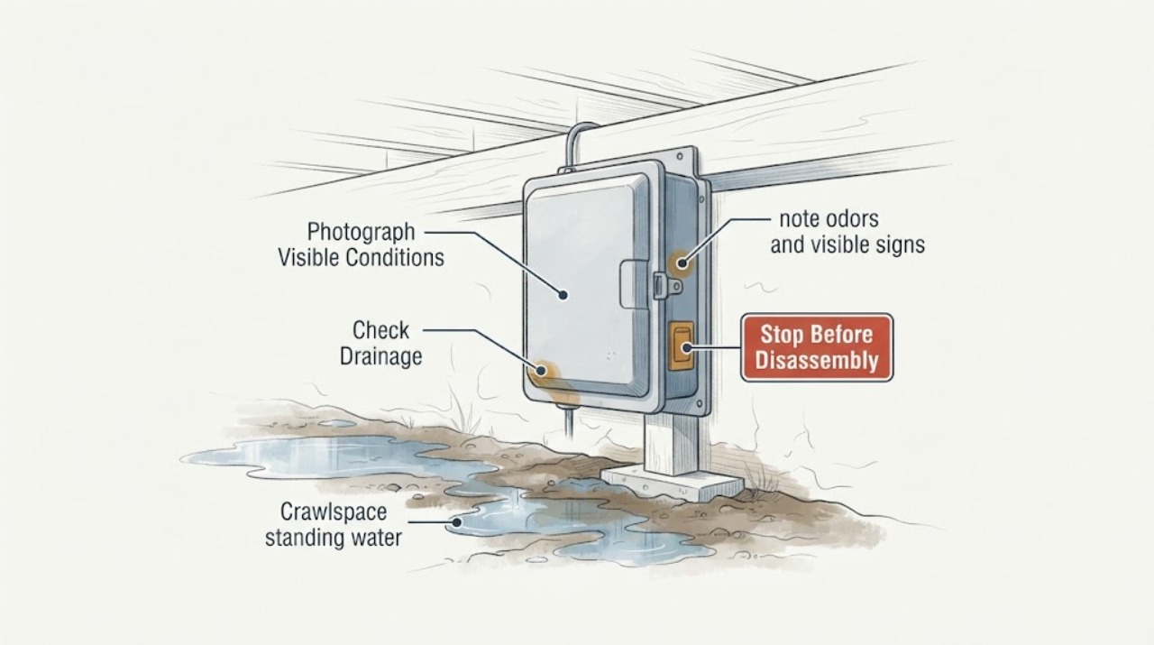 Crawlspace standing water