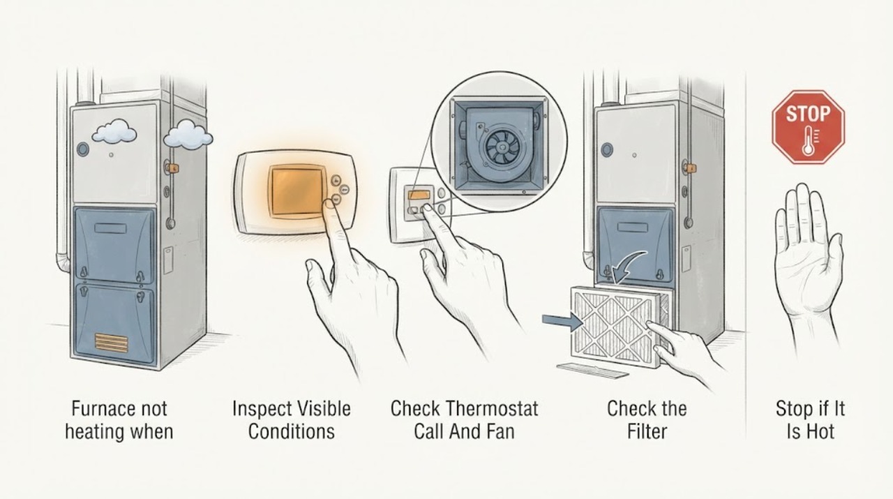 Furnace not heating when