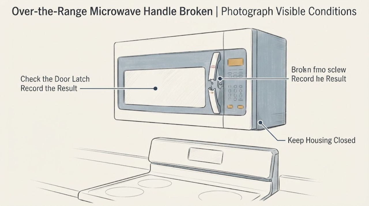 Over-the-Range Microwave Handle Broken
