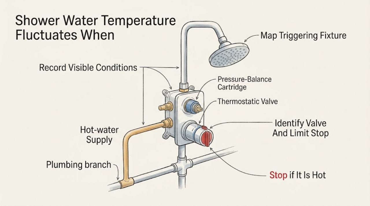 Shower Water Temperature Fluctuates When