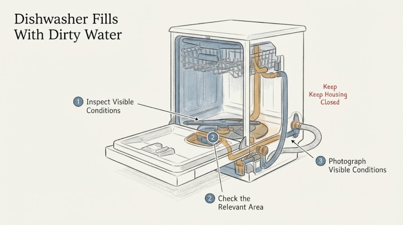 Dishwasher Fills With Dirty Water
