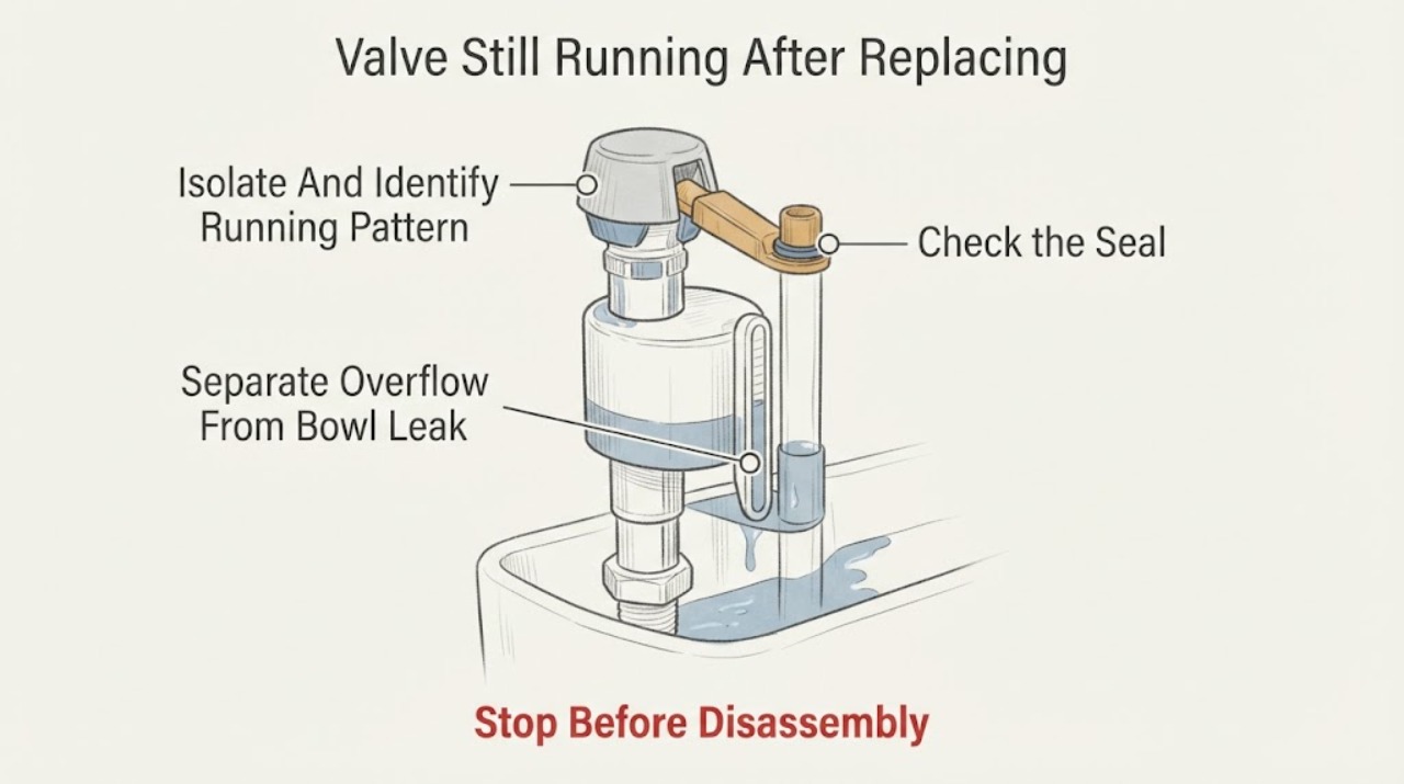 Valve Still Running After Replacing