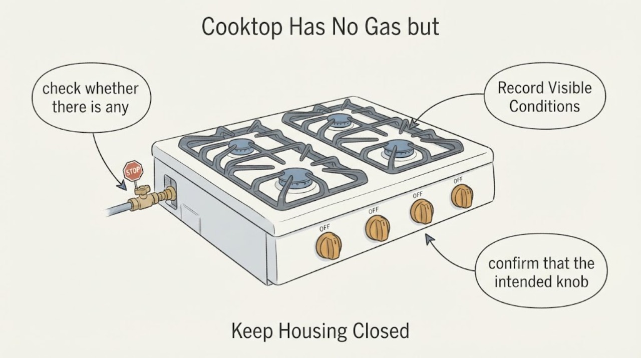 Cooktop Has No Gas but