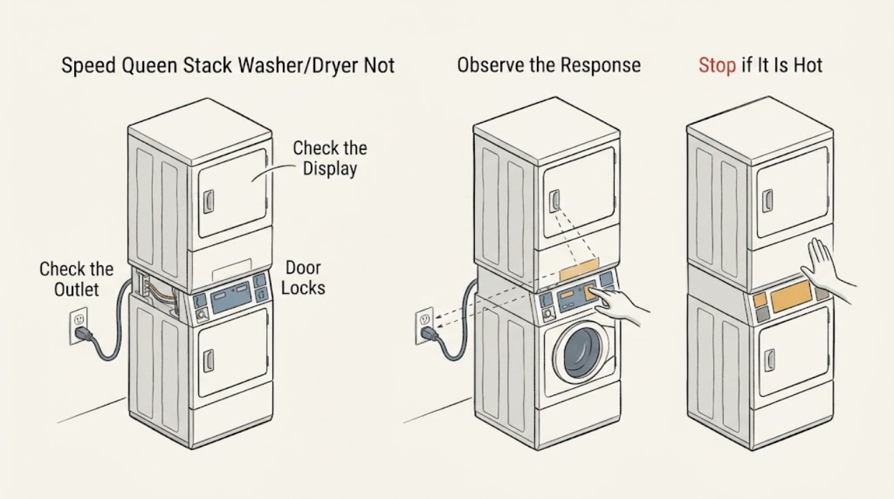 Speed Queen Stack Washer/Dryer Not