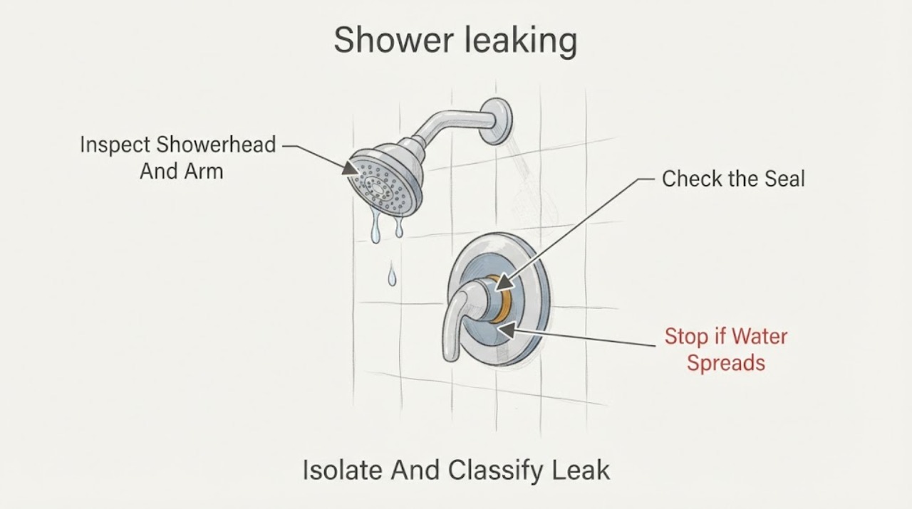 Shower leaking