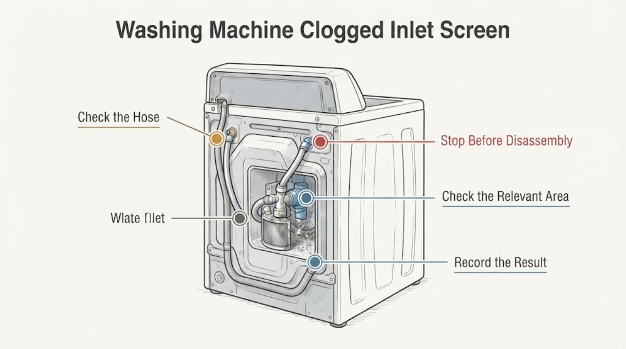 Washing Machine Clogged Inlet Screen