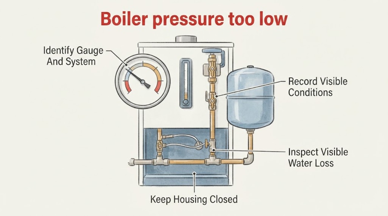 Boiler pressure too low